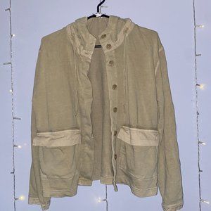 Vintage Beige Sweater Jacket